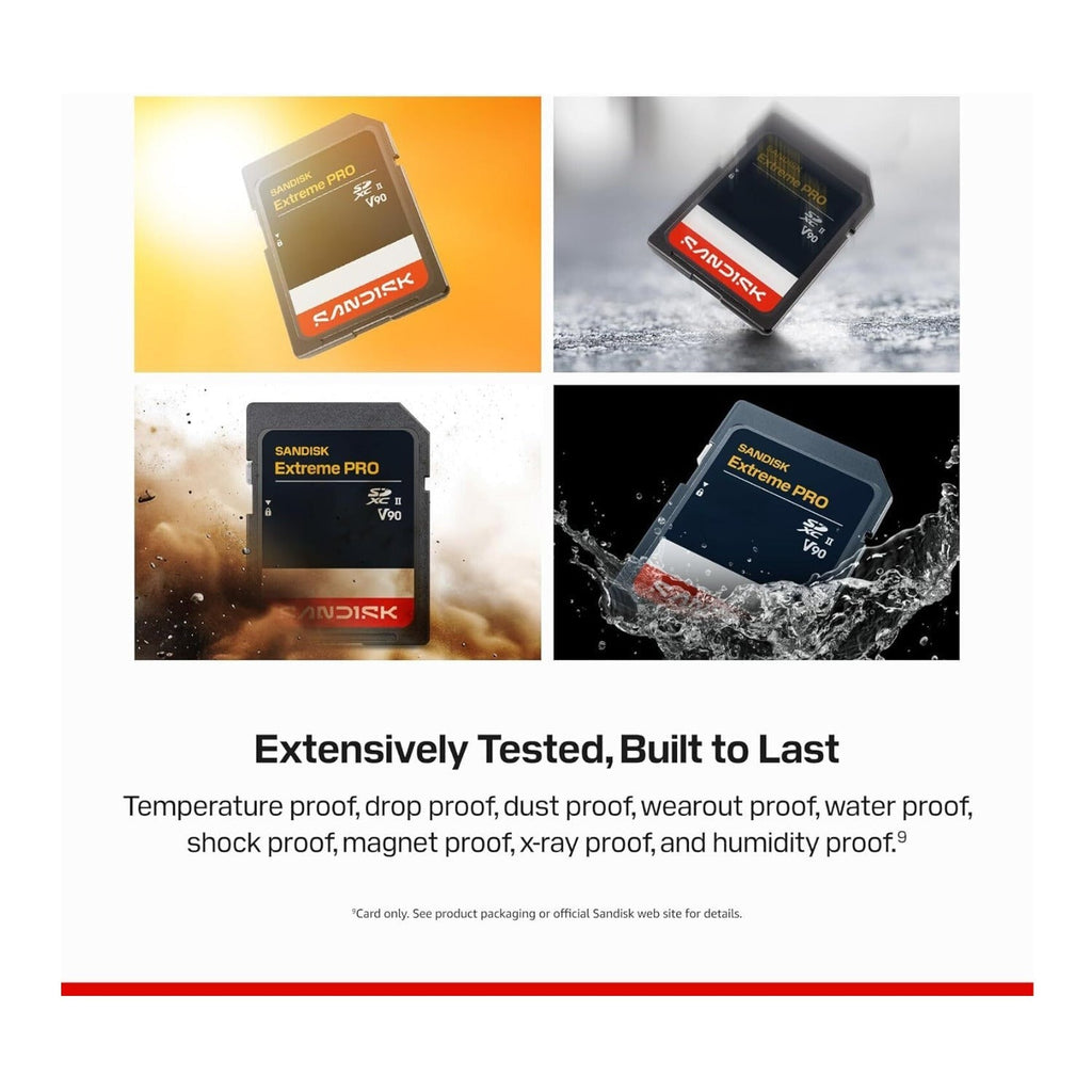 SanDisk 128GB Extreme PRO UHS-II V90 SDXC Memory Card