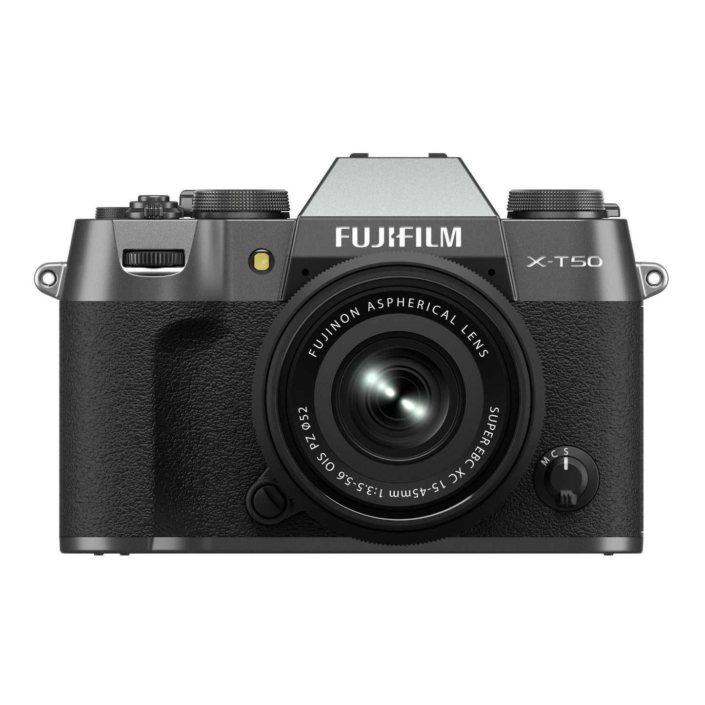 FUJIFILM X-T50 Mirrorless Camera (Charcoal Silver) with XC 15-45mm f/3.5-5.6 Lens (Black)