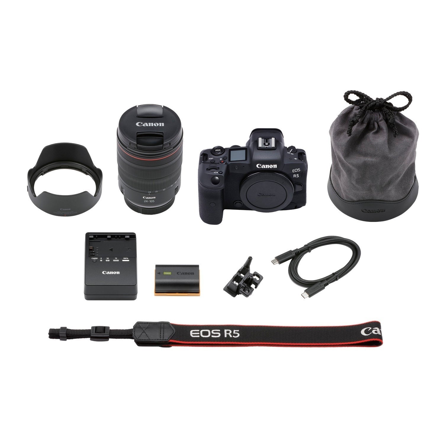 Canon EOS R5 Mirrorless Digital Camera with RF 24-105mm f/4 L IS USM Lens Bundle
