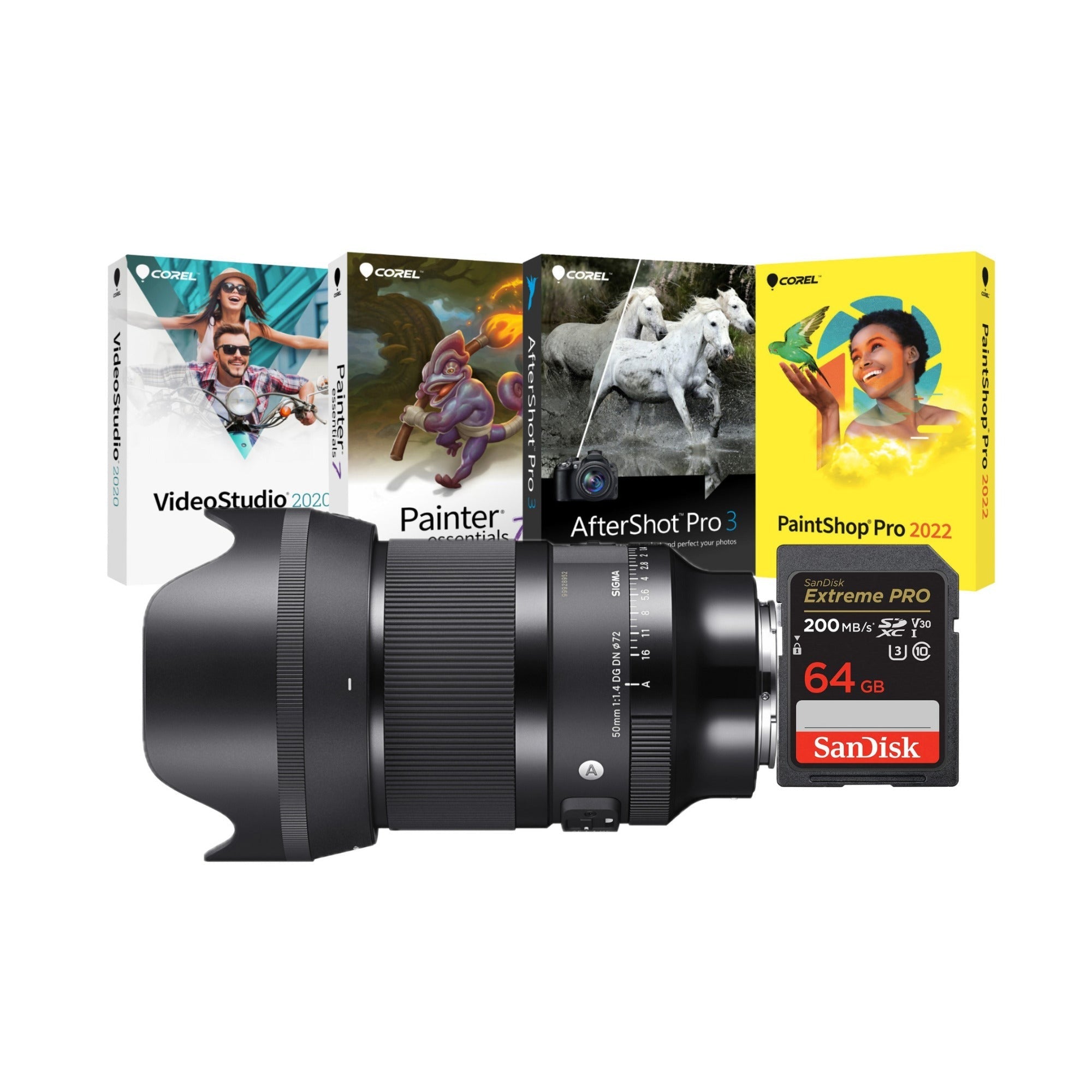 Sigma 50mm F1.4 DG DN Art Lens Compatible (Black, Sony E Mount) Bundle