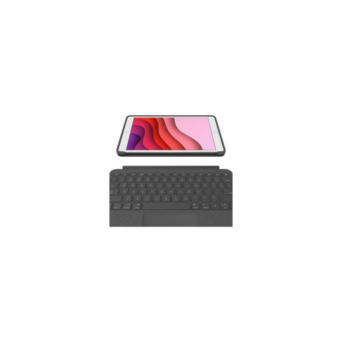 Logitech Combo Touch Backlit Keyboard Case for Apple iPad (7th, 8th, and 9th Gen, Graphite)