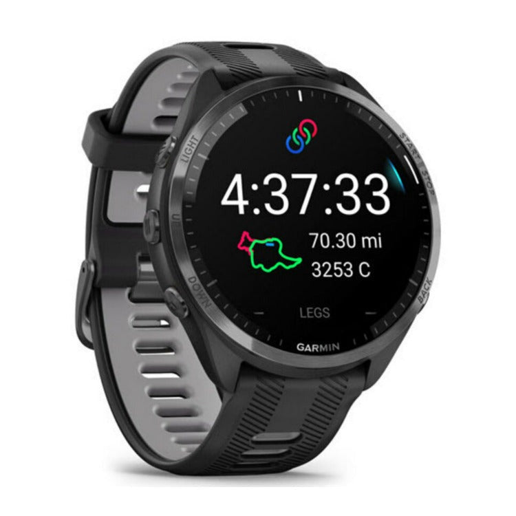Garmin Forerunner 965 GPS Running Smartwatch (Black) with Charger Stand and Port Protectors