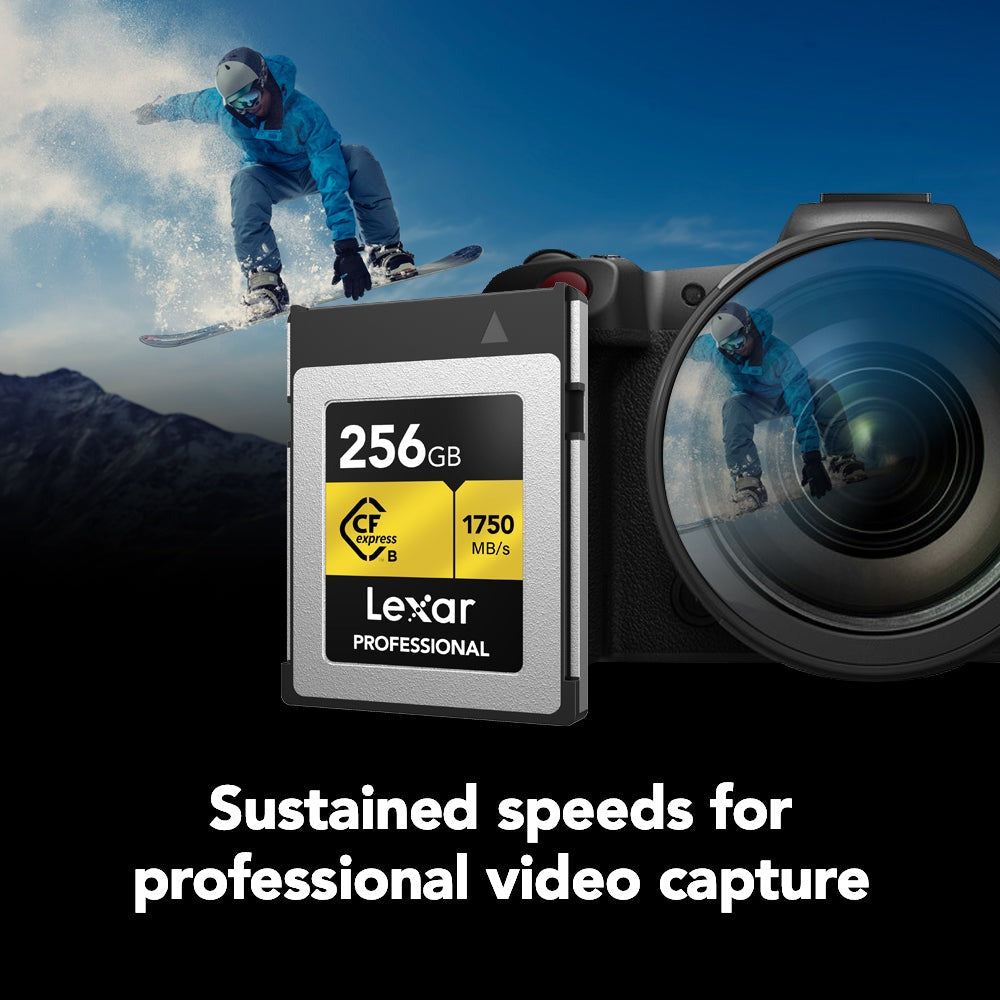 Lexar 256GB Professional CFexpress Type B Card GOLD Series