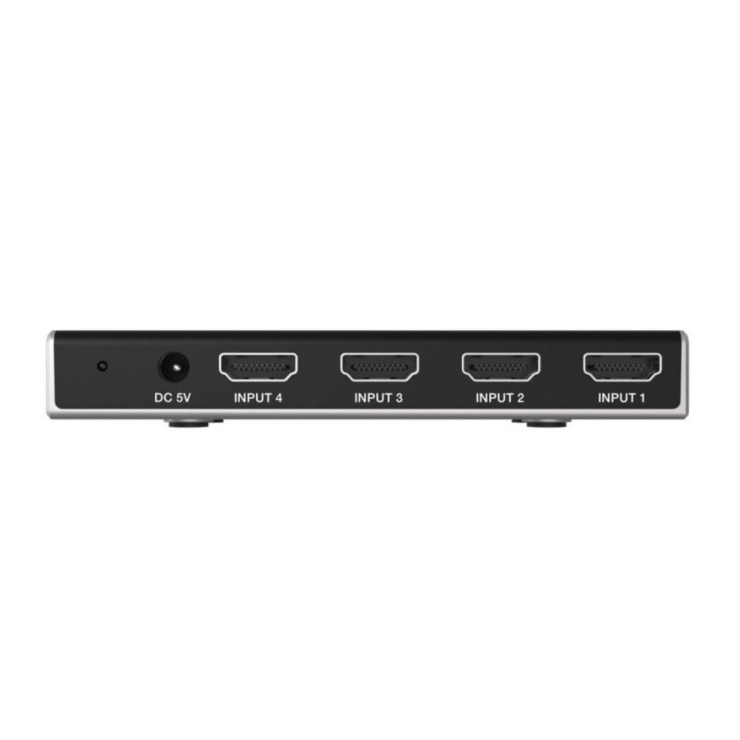 BZBGEAR 4x1 8K60 UHD Ultra-Slim HDMI 2.1 Switcher with EDID Management and Built-In Equalizer
