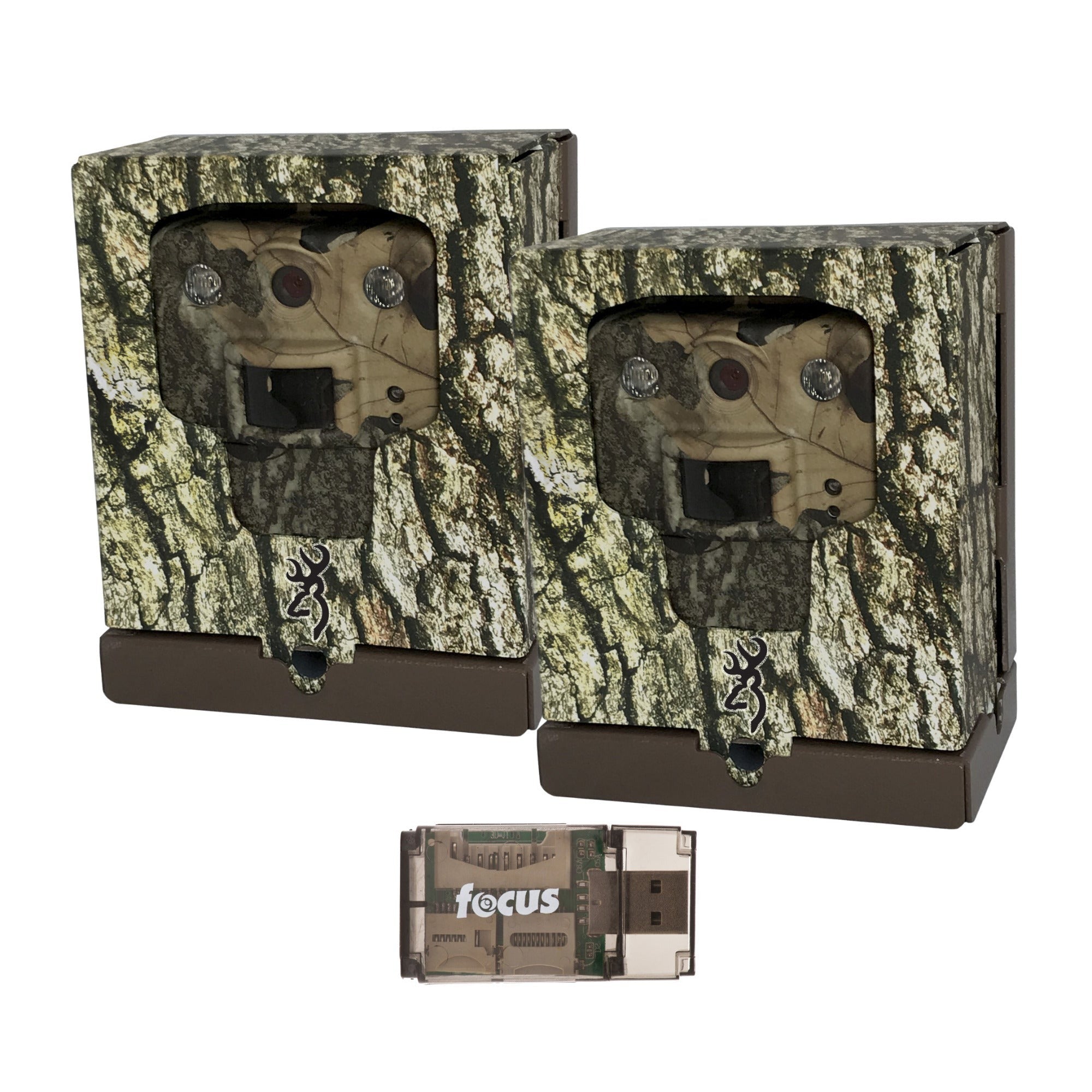 Browning Trail Cameras Sub-Micro Security Box (2-Pack) Bundle with Card Reader