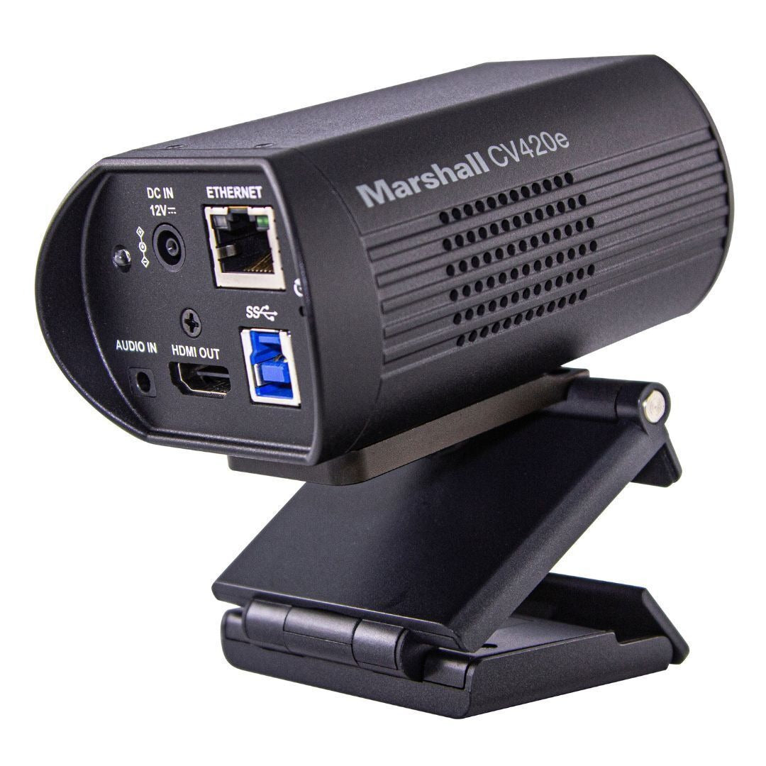 Marshall CV420e Compact UHD60fps 9.2-Megapixel Stream Camera with HDMI, IP, and USB (Black)