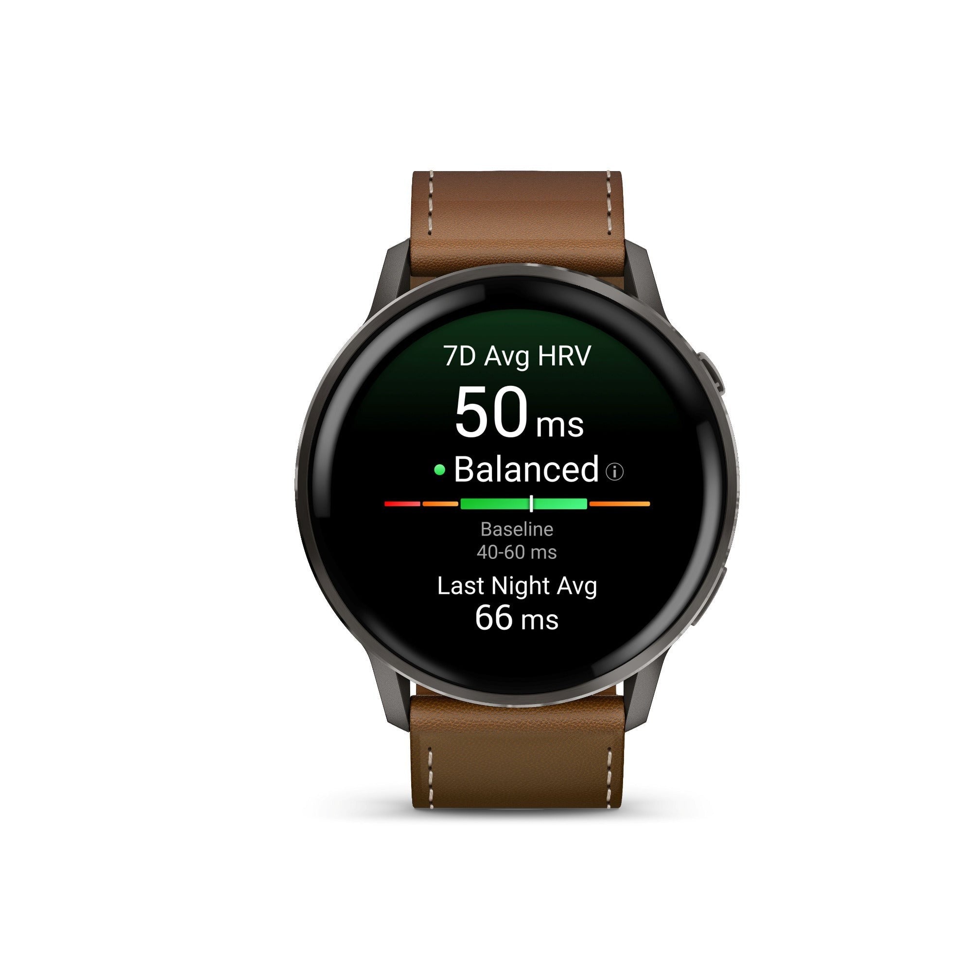 Garmin Venu 4 Smartwatch (Slate/Brown Leather)