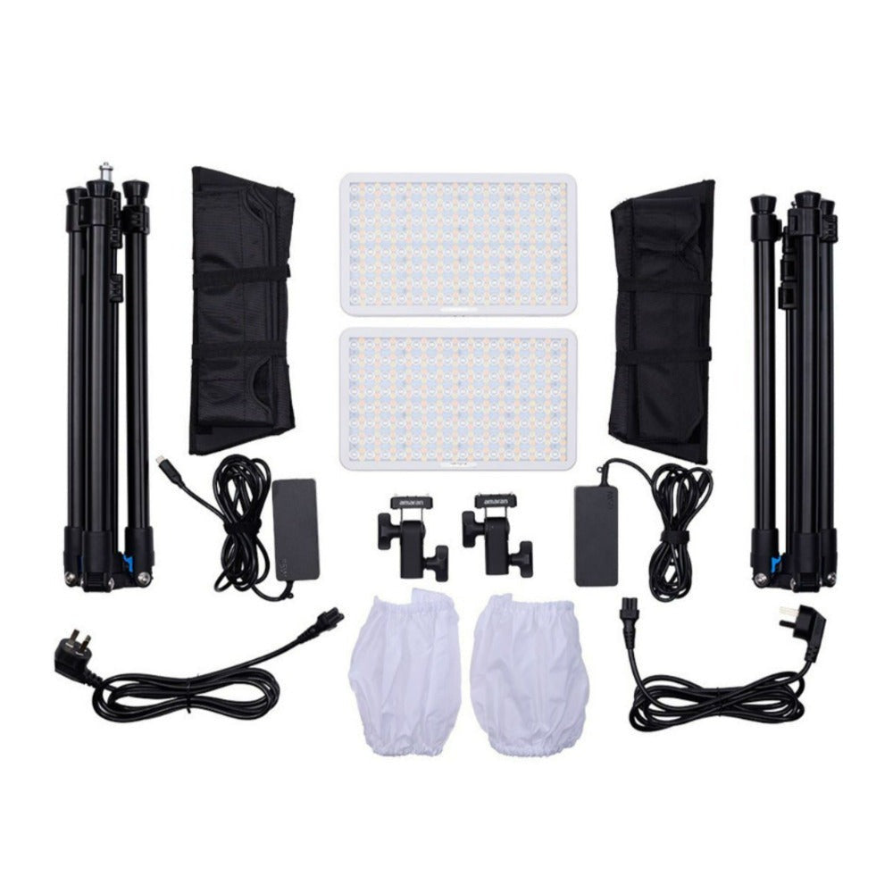 amaran Pano 60c 2-Light Kit (White) Bundle with Barn Doors