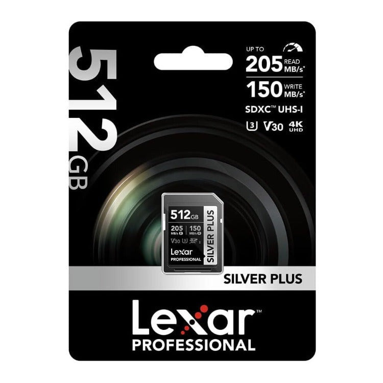 Lexar 512GB Professional SILVER PLUS UHS-I SDXC Memory Card