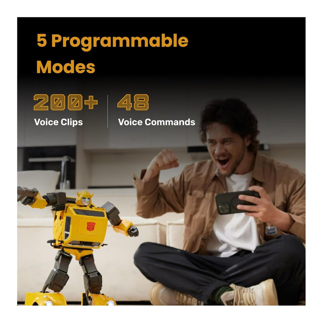 Robosen Bumblebee Flagship Transformer Robot Toy - Programmable with Voice and App Control