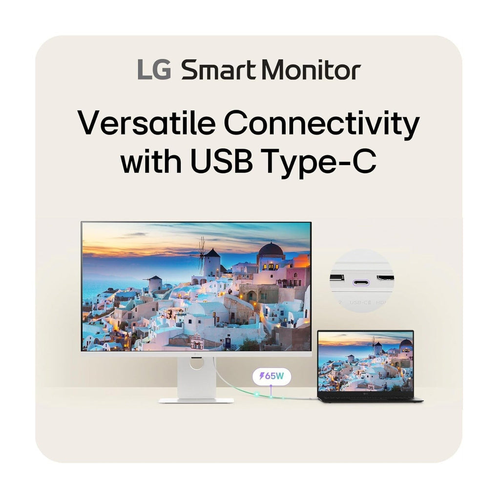LG 37 Inch 4K UHD Smart Monitor IPS webOS AirPlay 2 Built-In Speaker (White)