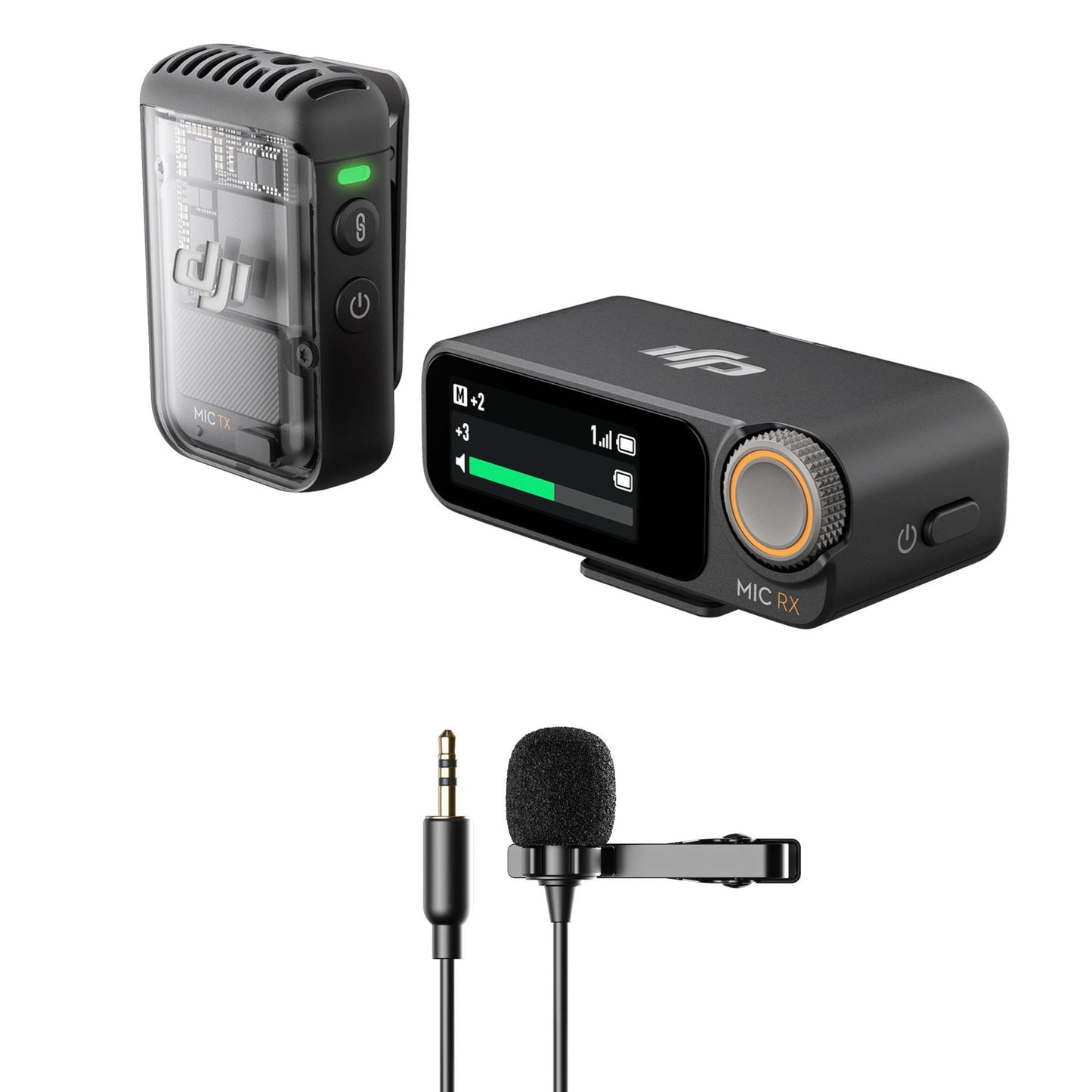 DJI Mic 2 DJI Mic 2 (1 TX + 1 RX) with Omnidirectional Condenser Lavalier Microphone Bundle