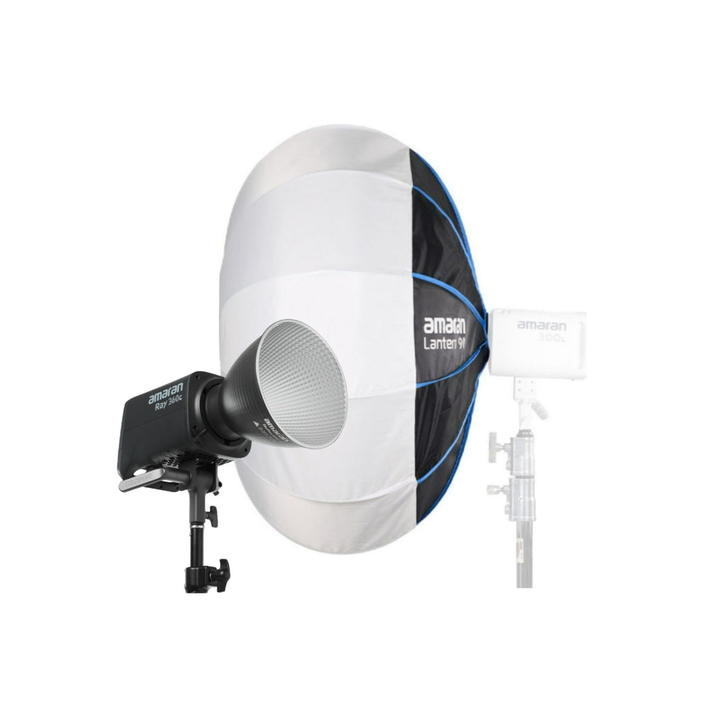 Amaran Ray 360c Full-Color COB Video Light (US) with 3' Soft Light Modifier