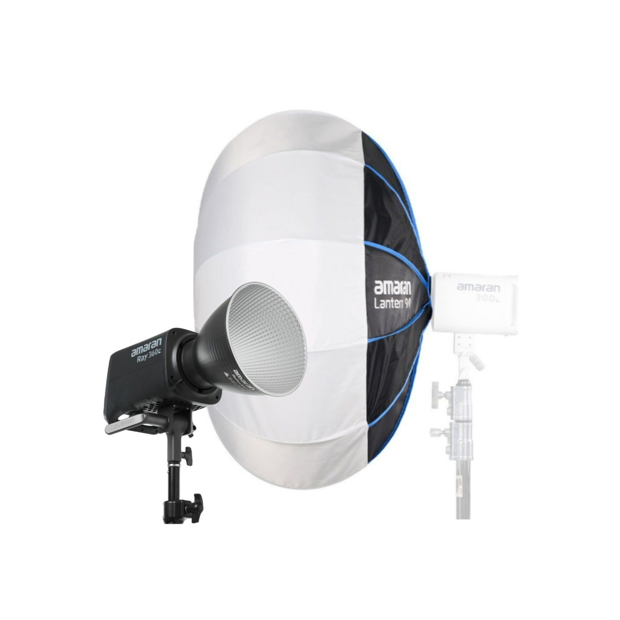 Amaran Ray 360c Full-Color COB Video Light (US) with 3' Soft Light Modifier