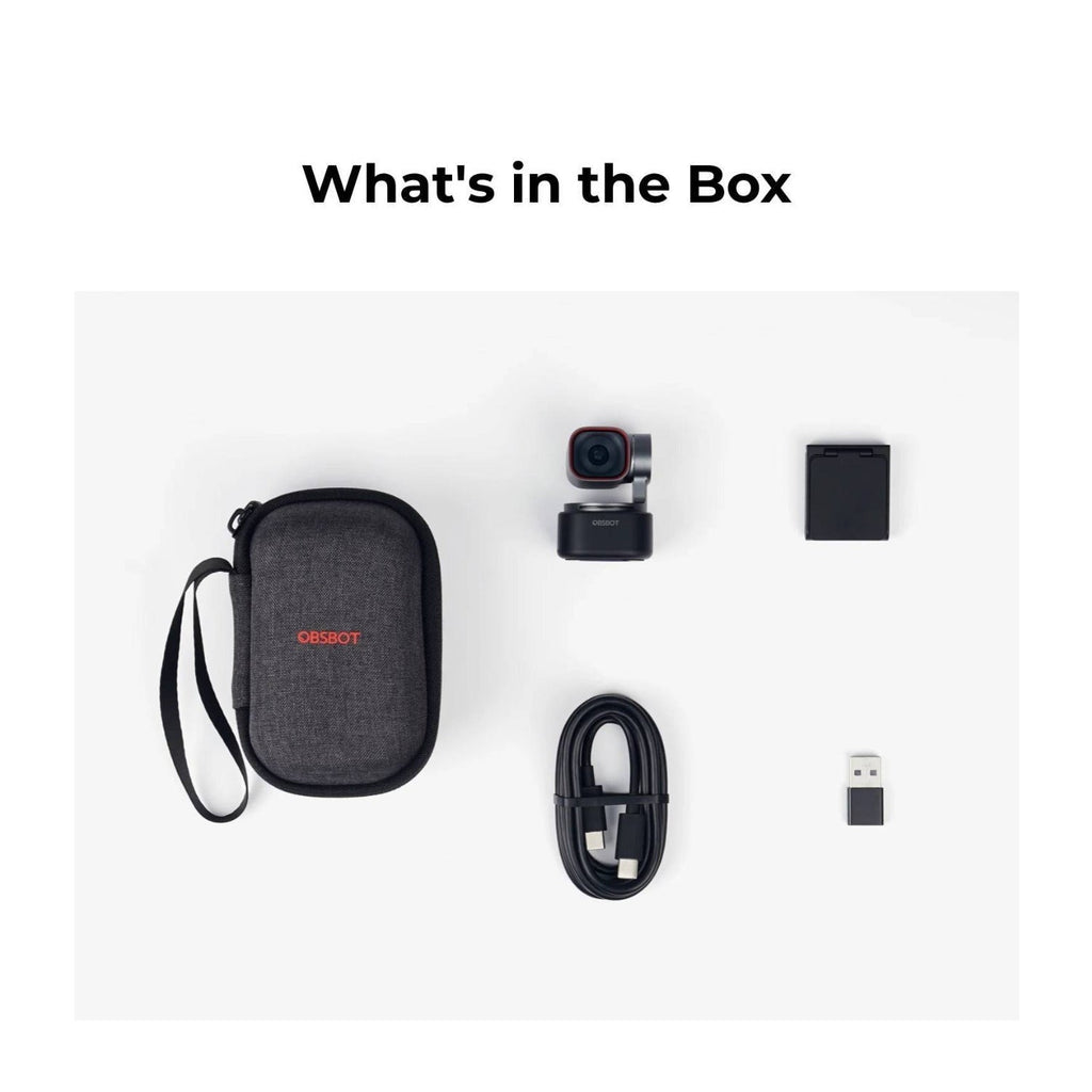 OBSBOT Tiny 3 AI-Powered Spatial Audio 4K PTZ Webcam