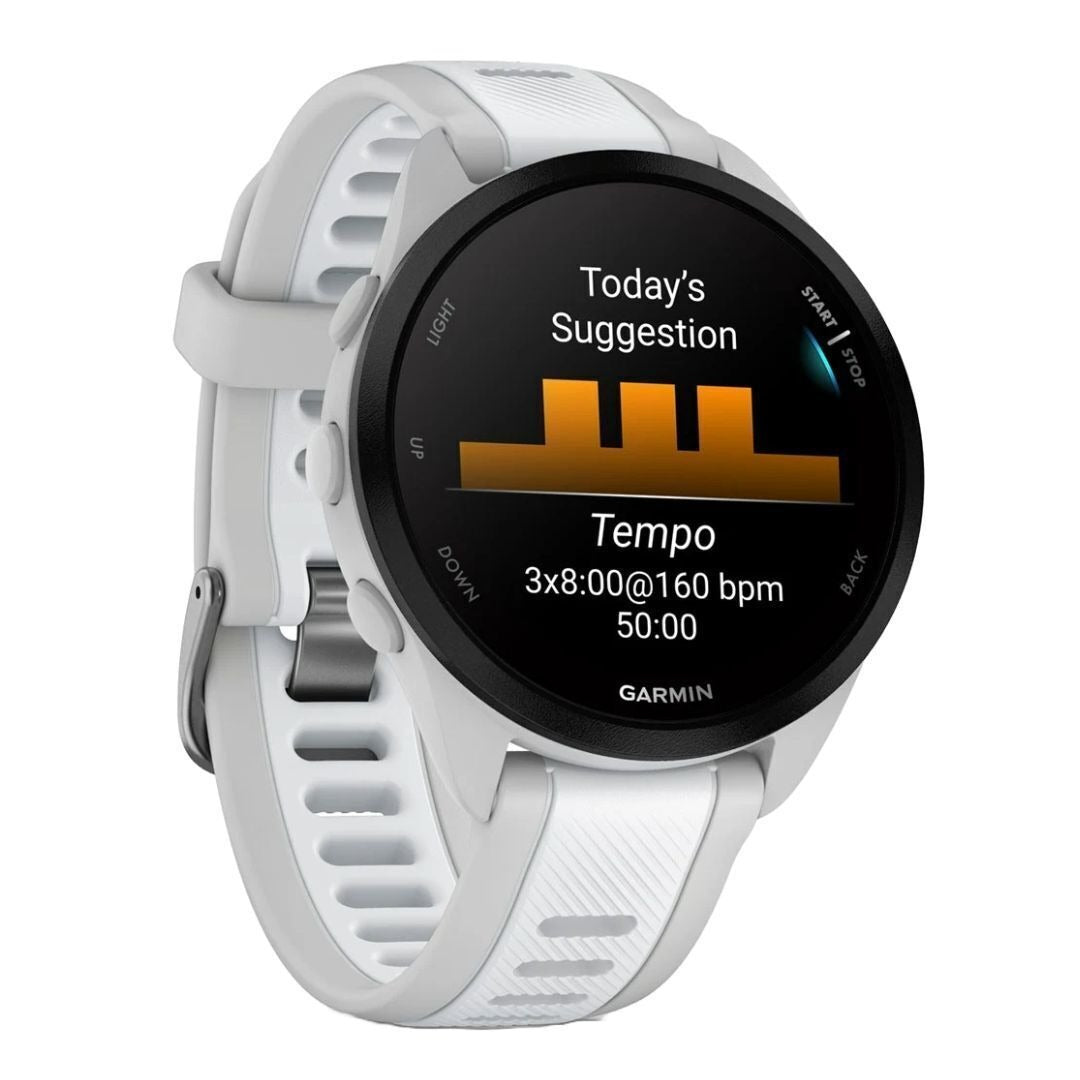 Garmin Forerunner 165 GPS Running Smartwatch (Mist Gray-Whitestone)