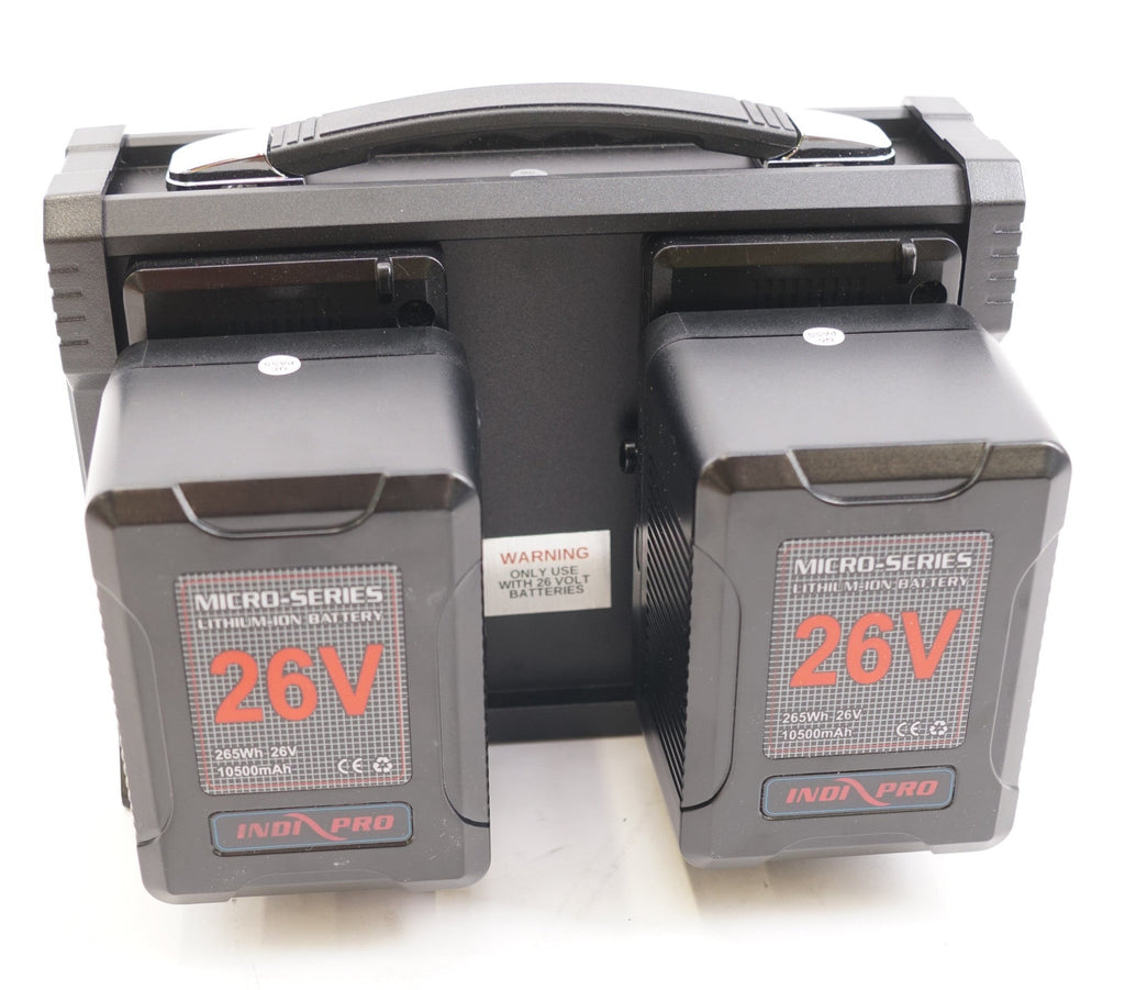 IndiPRO Tools Micro-Series 26V 265Wh Battery and Quad Charger Kit (V-Mount) (Used)