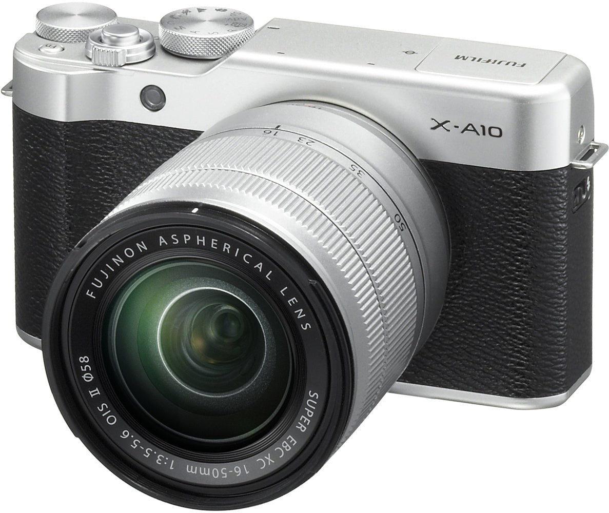 Fujifilm X-A10 Mirrorless Camera w/ XC16-50mm F3.5-5.6 OIS II Lens Kit (Silver)
