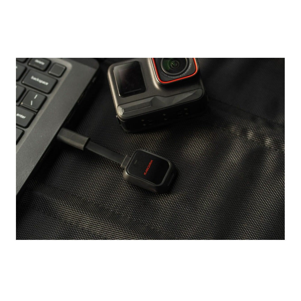 SanDisk QuickFlow USB-C MicroSD Card Reader with 5.3K 4K Video Transfers (Black)