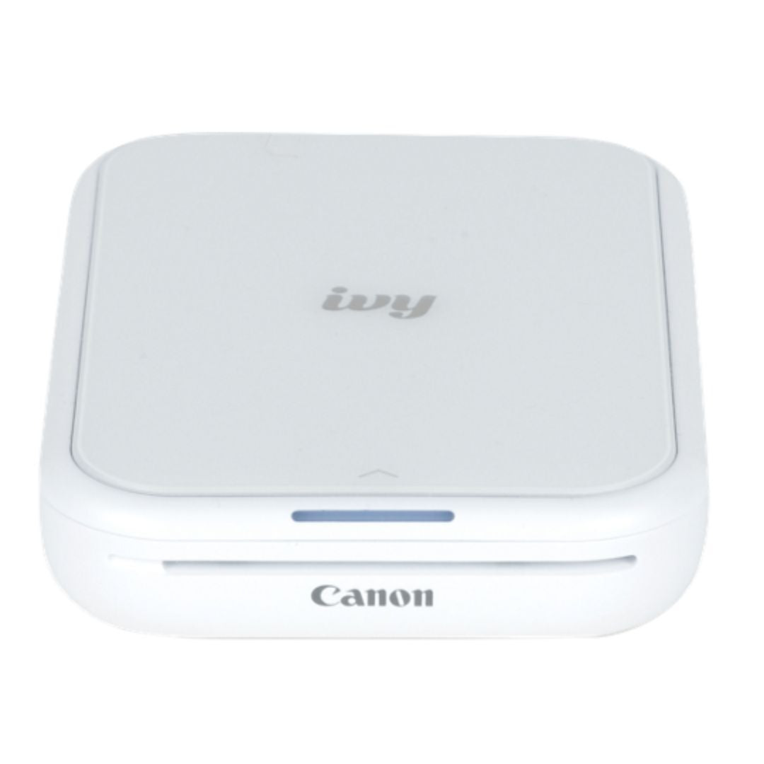 Canon IVY 2 Mini Compact Photo Sticker Printer with LED Light Bar and Built-In Battery (Pure White)