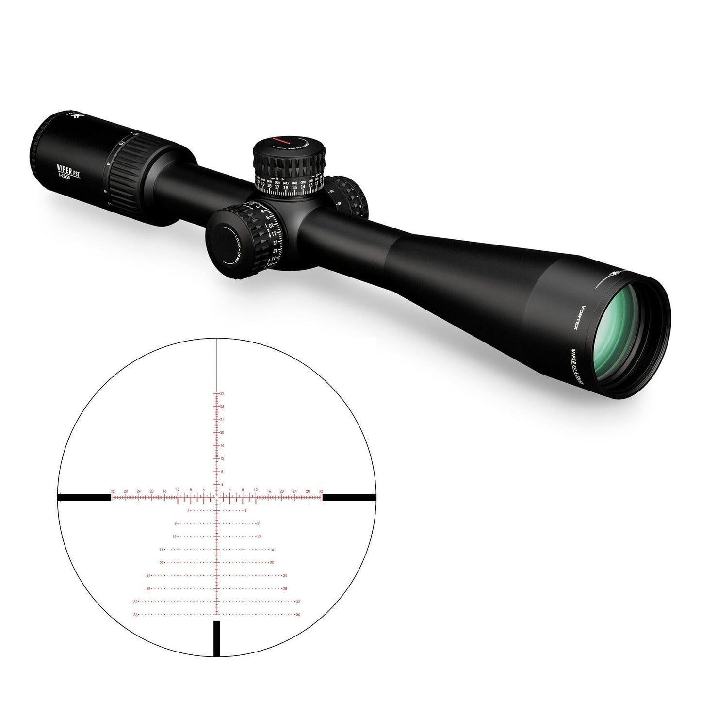 Vortex Viper PST Gen II 5-25x50 FFP Riflescope (EBR-7C MOA Reticle)