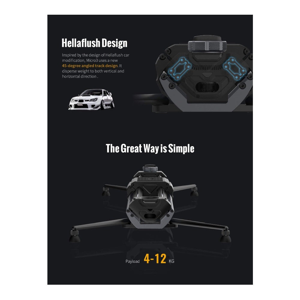 Zeapon Micro3 E1000 Double Distance Slider with Motor and PONS Pan Kit (24.4in)