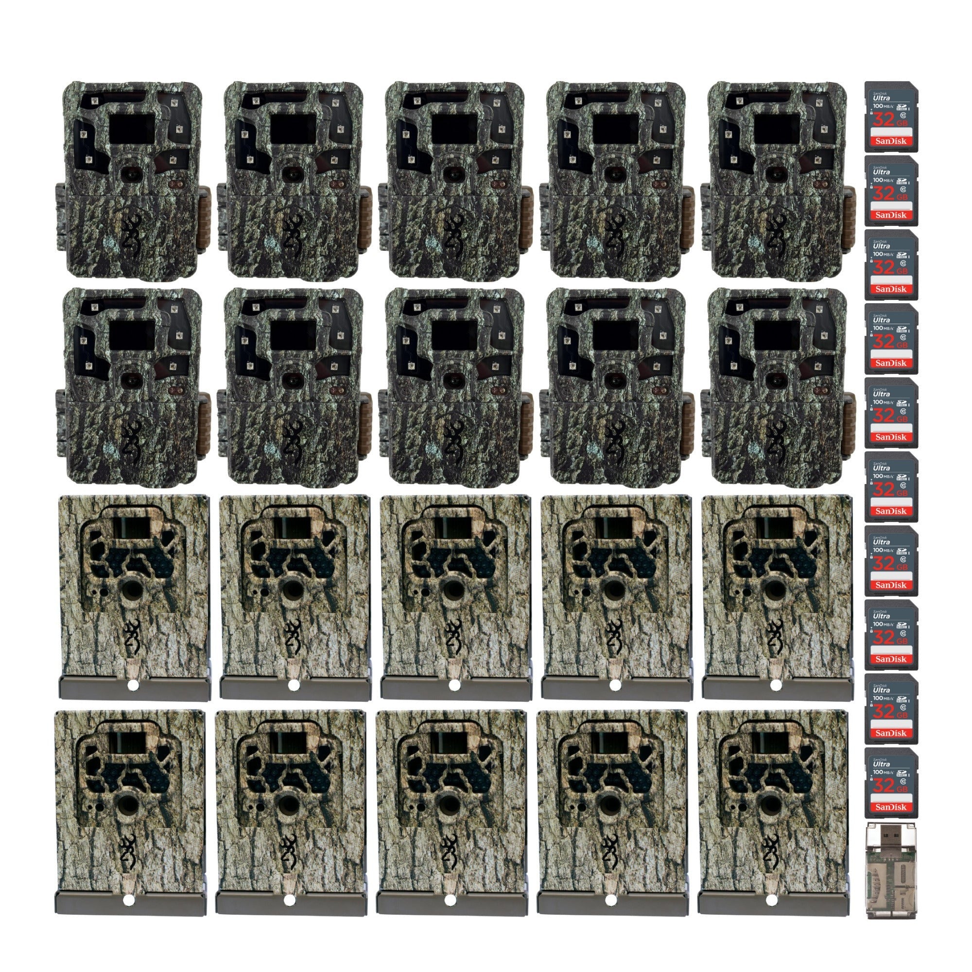 Browning Strike Force Pro X 1080 Trail Camera with Security Box Bundle (10-Pack)