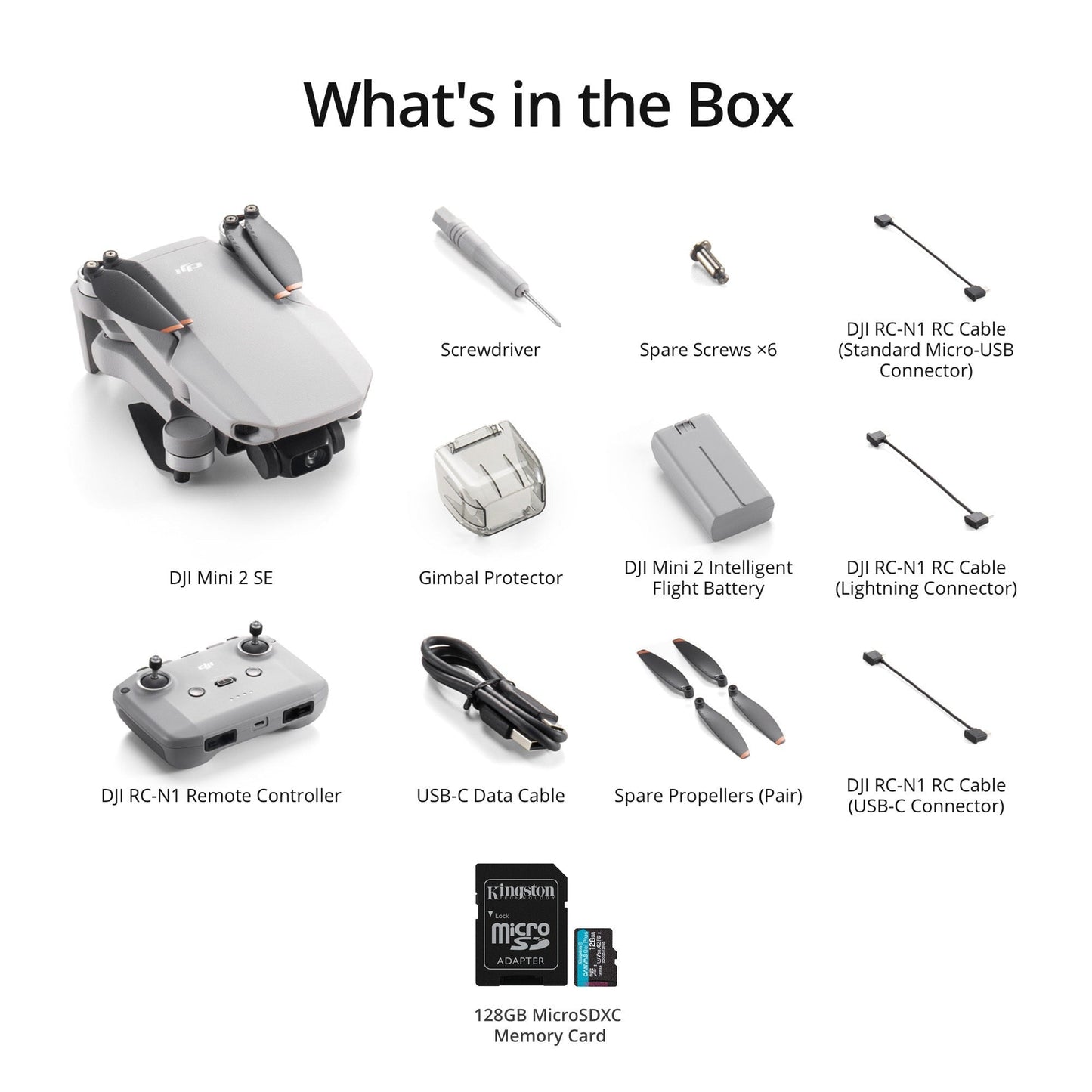 DJI Mini 2 SE Quadcopter Drone with 64GB Memory Card- Lightweight Mini Camera Drone with 2.7K Video