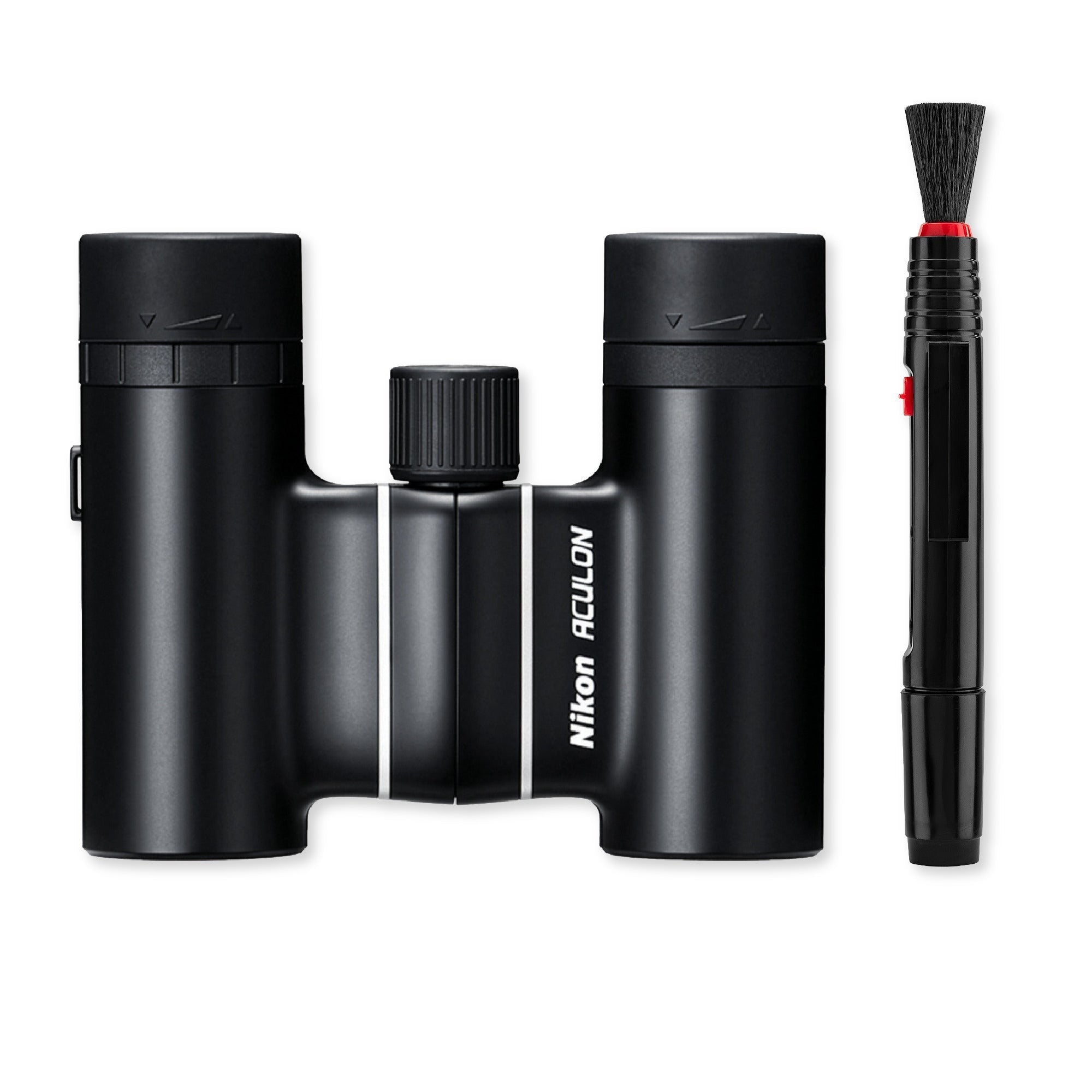 Nikon Aculon T02 10x21 Black Compact Binoculars Bundle with Lens Cleaning Pen