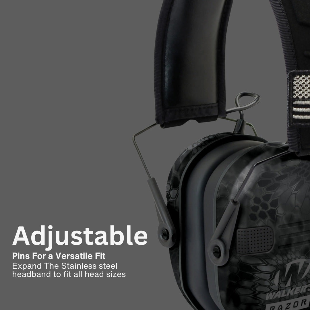 Walkers Razor Patriot Electronic Ear Muff (Kryptek Camo 2-Pack) Bundle