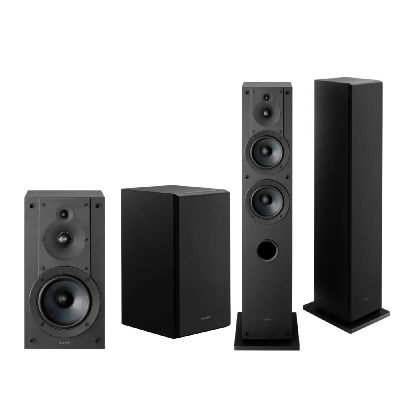 Sony 3-Way Bookshelf Speakers (Pair) with Floorstanding Speaker (Pair) Bundle