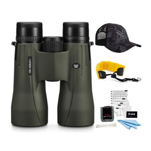 Vortex Optics Viper HD 10x50 Roof Prism Binocular with Glasspak Harness Bundle