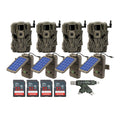 Stealth Cam Fusion X 26 MP Trail Camera (Verizon) with Solar Panel Bundle 4-Pack