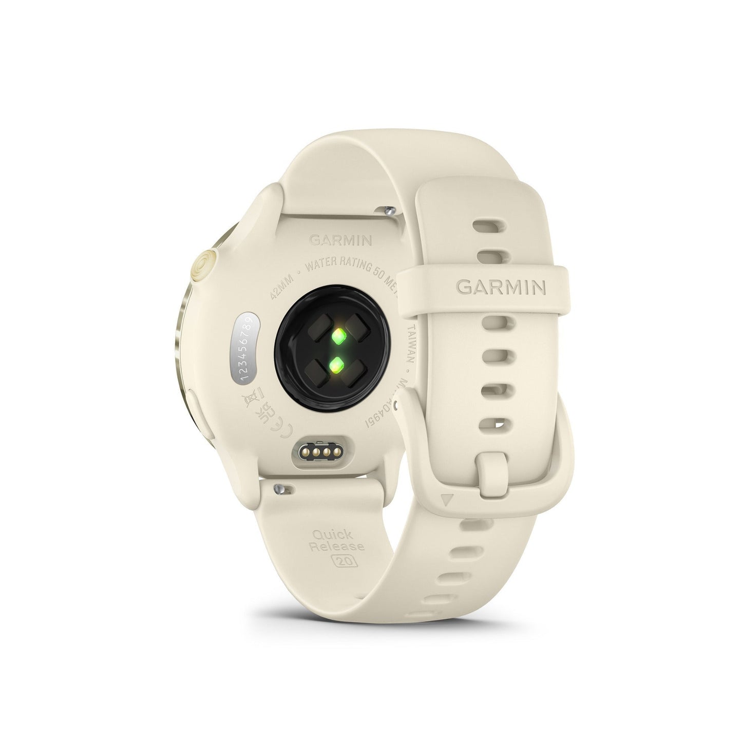 Garmin vivoactive 6 GPS Smartwatch (Lunar Gold/Bone) with Earbuds Bundle