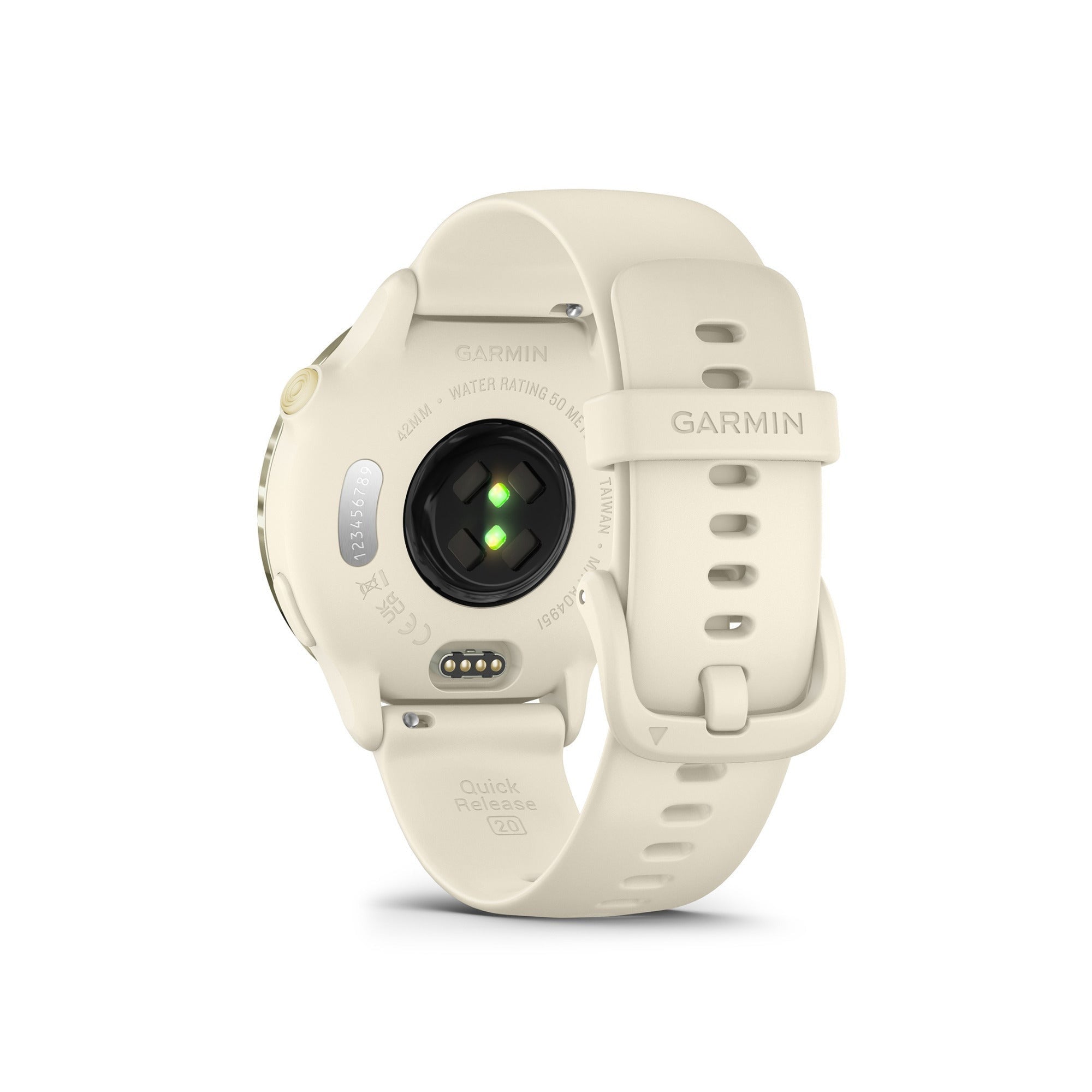 Garmin vivoactive 6 GPS Smartwatch (Lunar Gold/Bone) with Earbuds Bundle