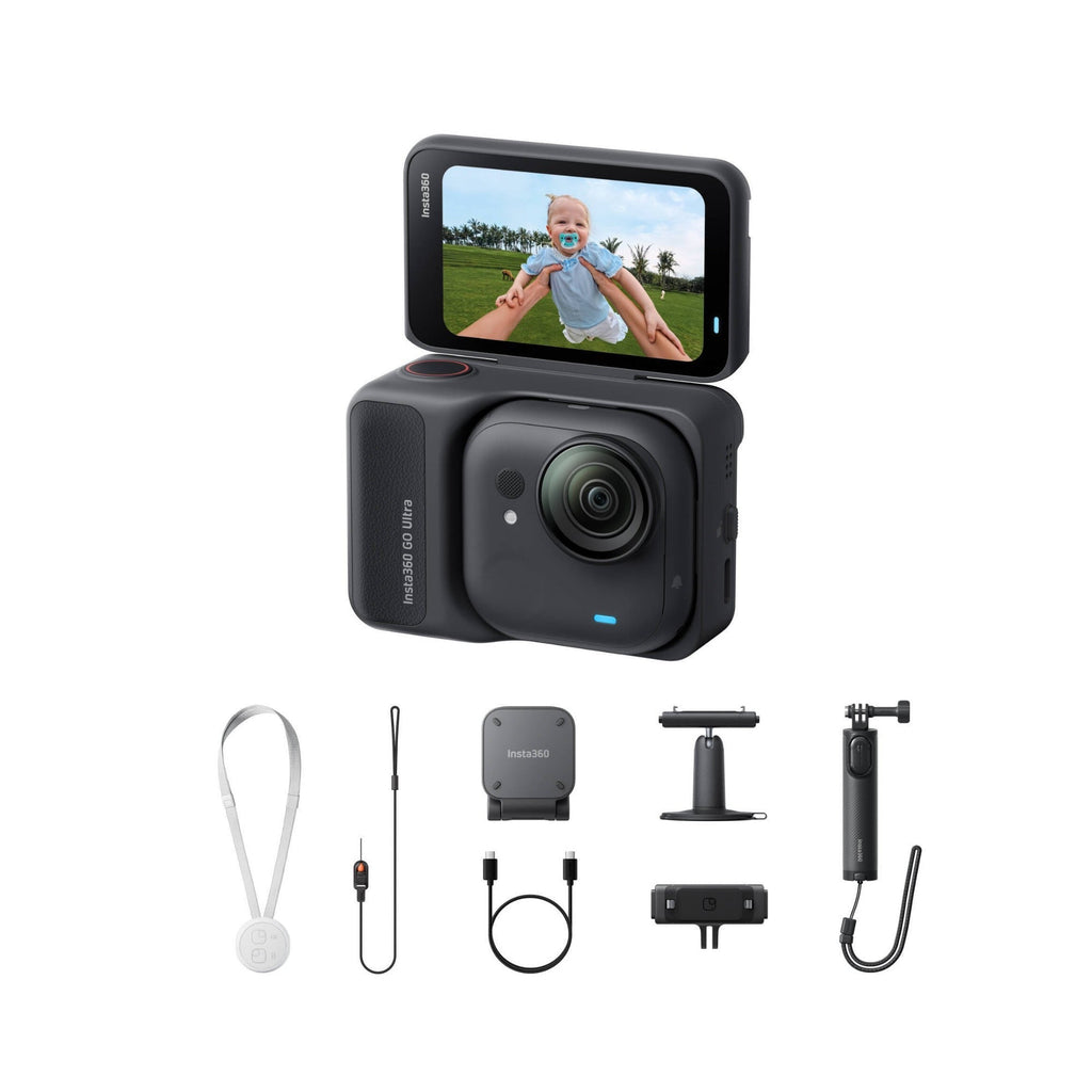 Insta360 GO Ultra Creator Bundle (Black) with 128GB Memory Card and Soft Case