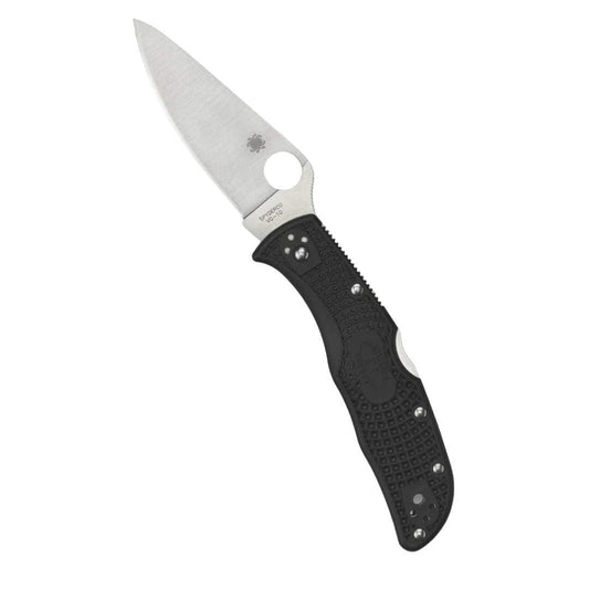 Spyderco Endela Lightweight Folding Knife with VG-10 Steel PlainEdge Blade and Black FRN Handle
