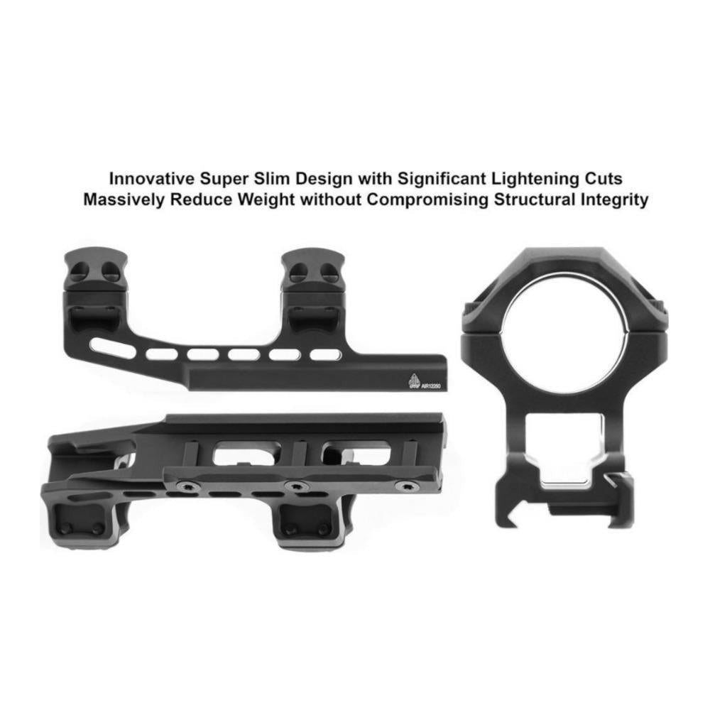 UTG 50mm Matte Black Anodized Offset Scope Rings with Recoil Stops