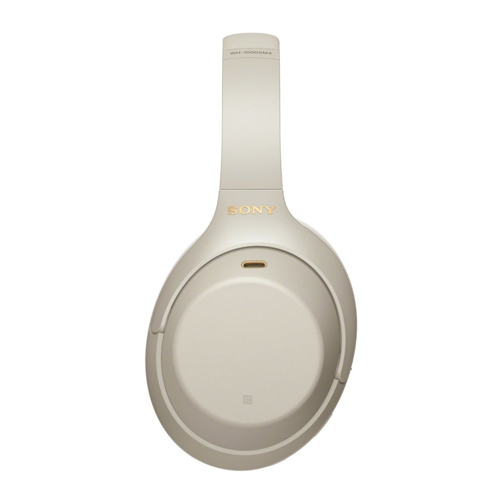 Sony WH-1000XM4 Noise Canceling Headphones (Silver) with Wireless Audio Adapter