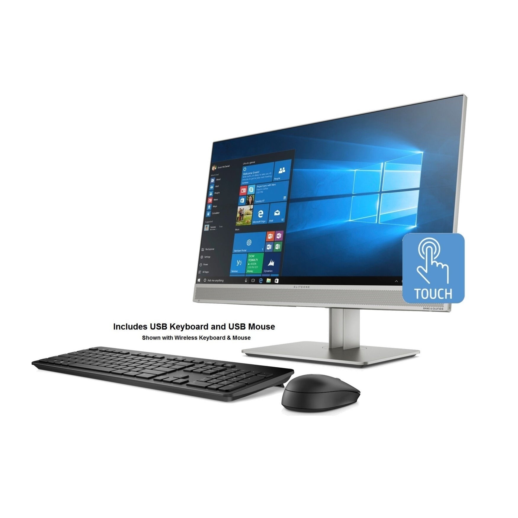 HP EliteOne 800 G5 23.8" FHD Touch All-in-One PC, Intel Core i5-9500, 16GB RAM, 256GB SSD, Windows 10 Pro (Certified Refurbished)