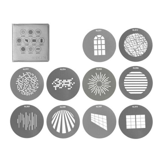 Nanlite BM Bowens Mount Projection Attachment Gobo Set 1 (10-Pack)