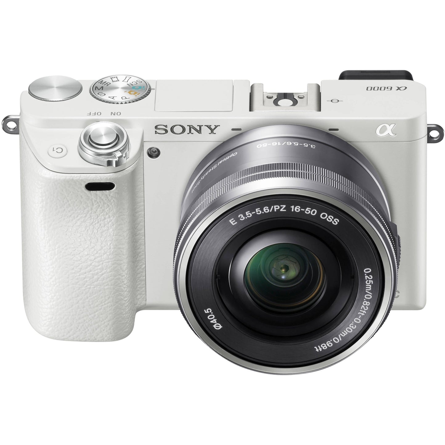 Sony Alpha a6000 24.3MP Mirrorless Digital Camera with 16-50mm Lens (White)