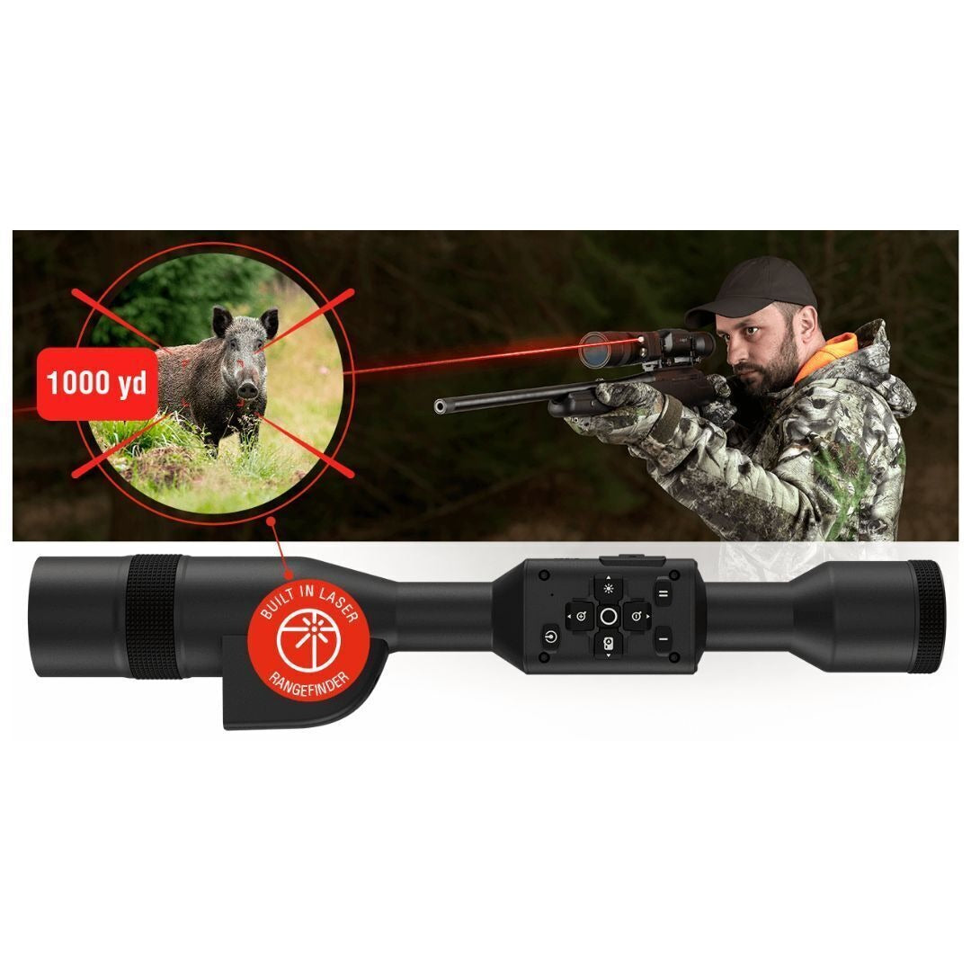 ATN ThOR 5 LRF 320 4-16x Smart HD Thermal Rifle Scope with Built-In Laser Rangefinder (Black)