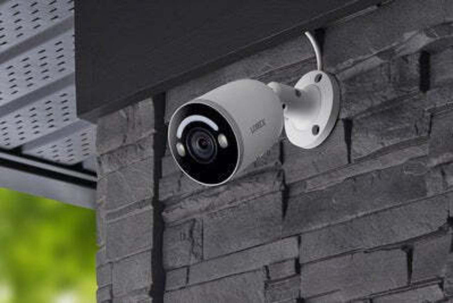 Lorex Fusion 4K 4TB Wired NVR System with 8 Bullet Cameras Featuring Smart Security Lighting
