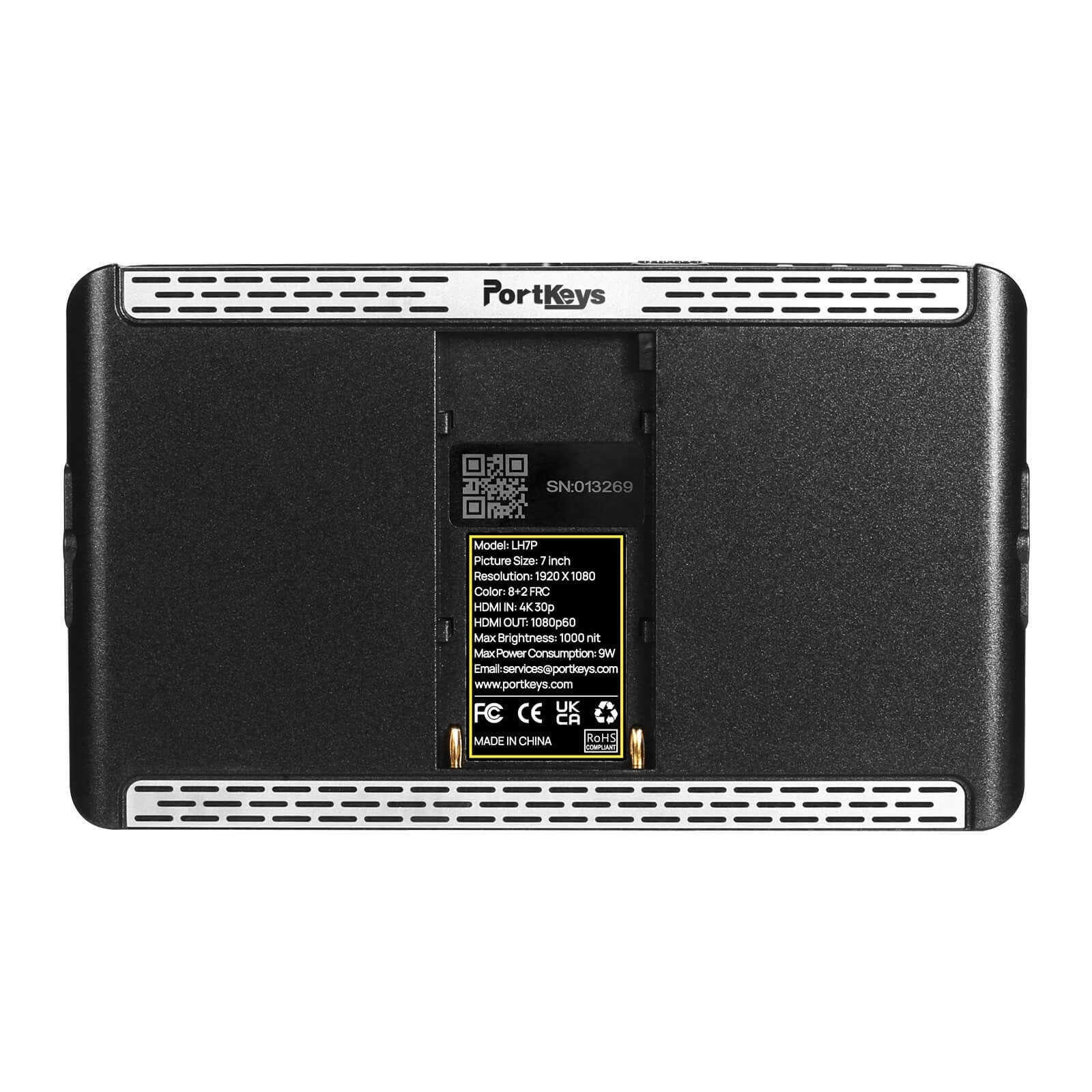 PORTKEYS LH7P 7- Inches High-Bright Touchscreen Monitor with Wireless Control (Black)