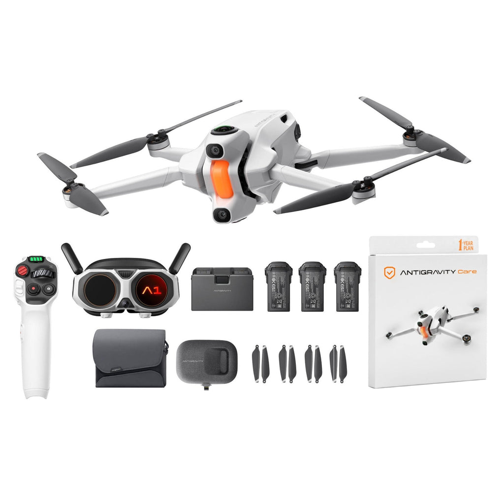 Antigravity A1 8K 360 Drone Explorer Bundle with 1-Year Plan Drone Protection