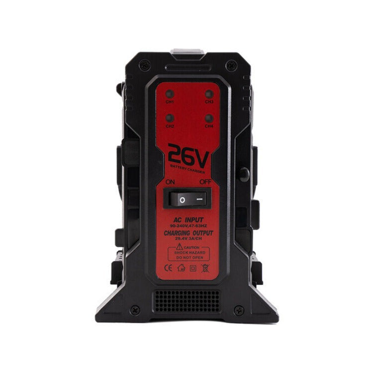 IndiPRO Tools Micro-Series 26V 265Wh Battery and Quad Charger Kit (V-Mount)
