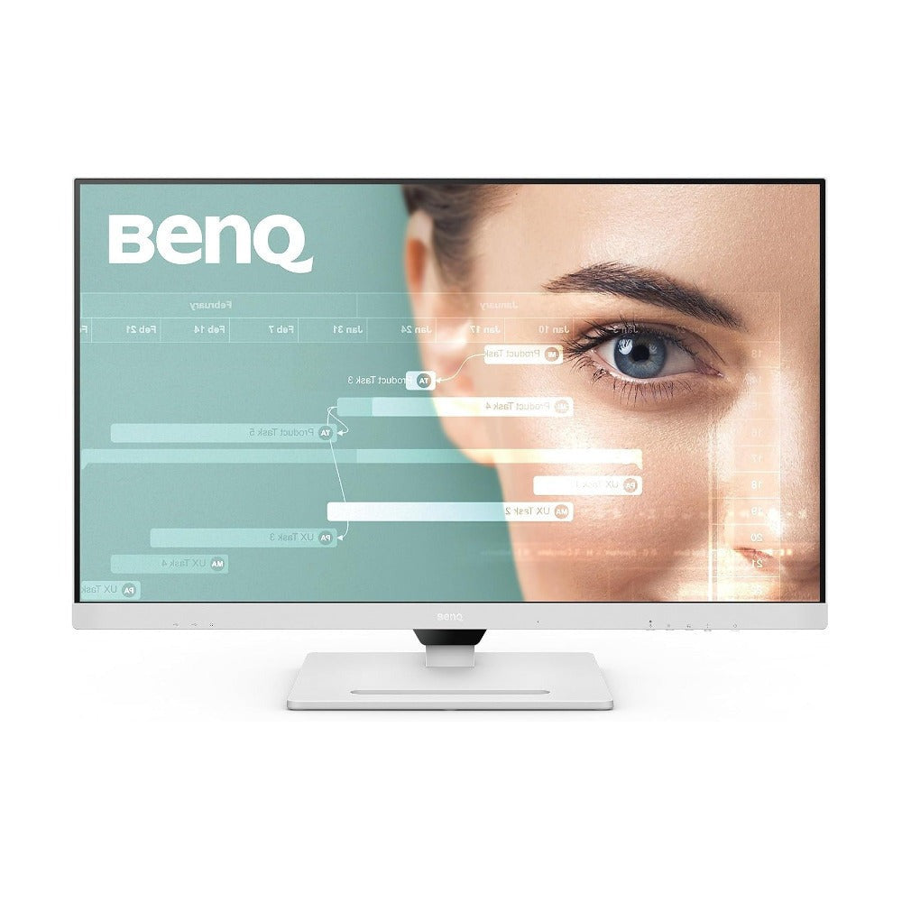BenQ GW3290QT 31.5 Inch 2K QHD USB-C Ergonomic Monitor (White) Bundle