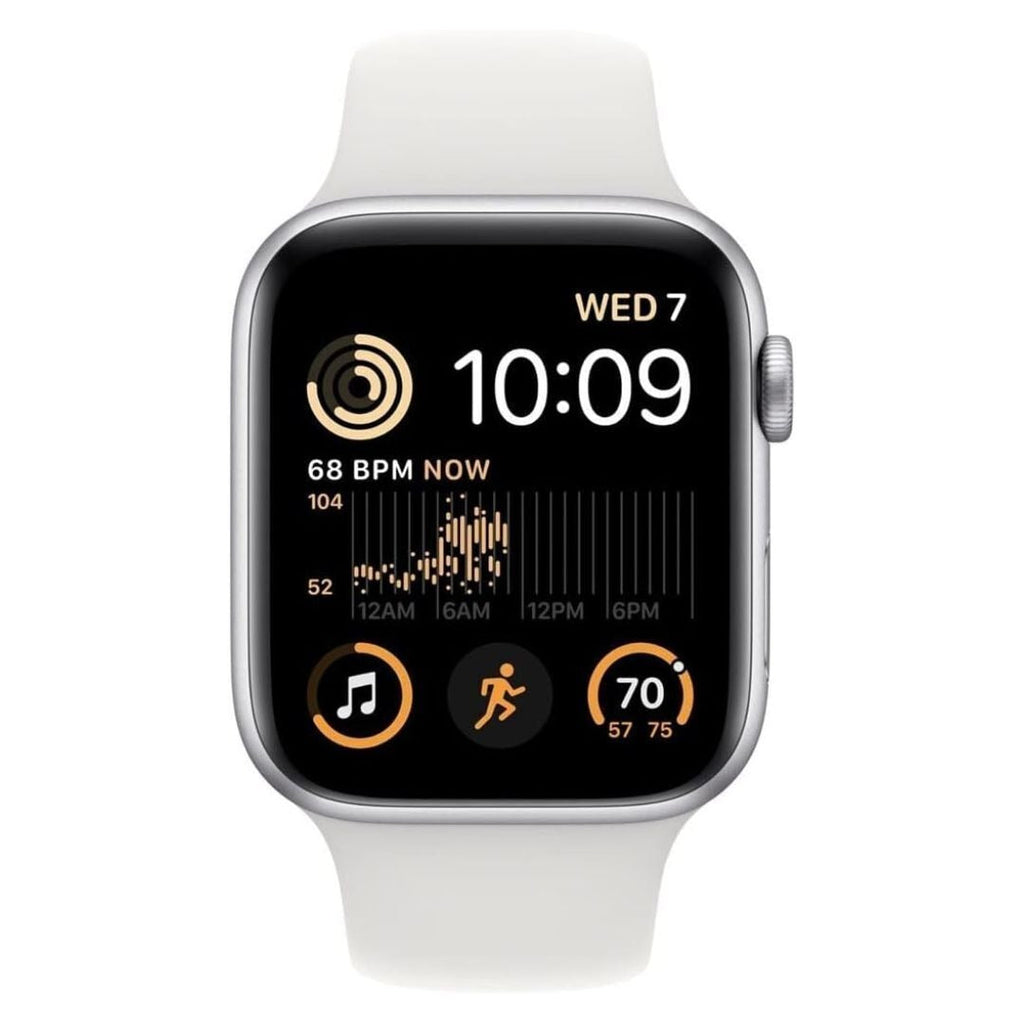 Apple Watch SE (2nd Gen) GPS + Cellular 40mm Silver Aluminum Case with White Band (Certified Refurbished)