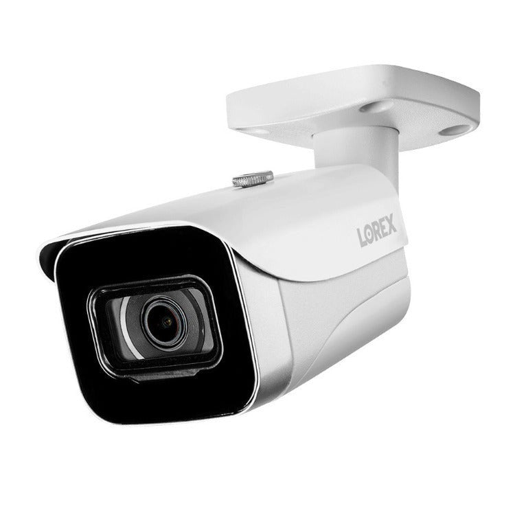 Lorex 4K Metal Bullet Ultra HD IP Security Camera (White, 2-pack) with 100-Feet 4K RG59/Power Cable